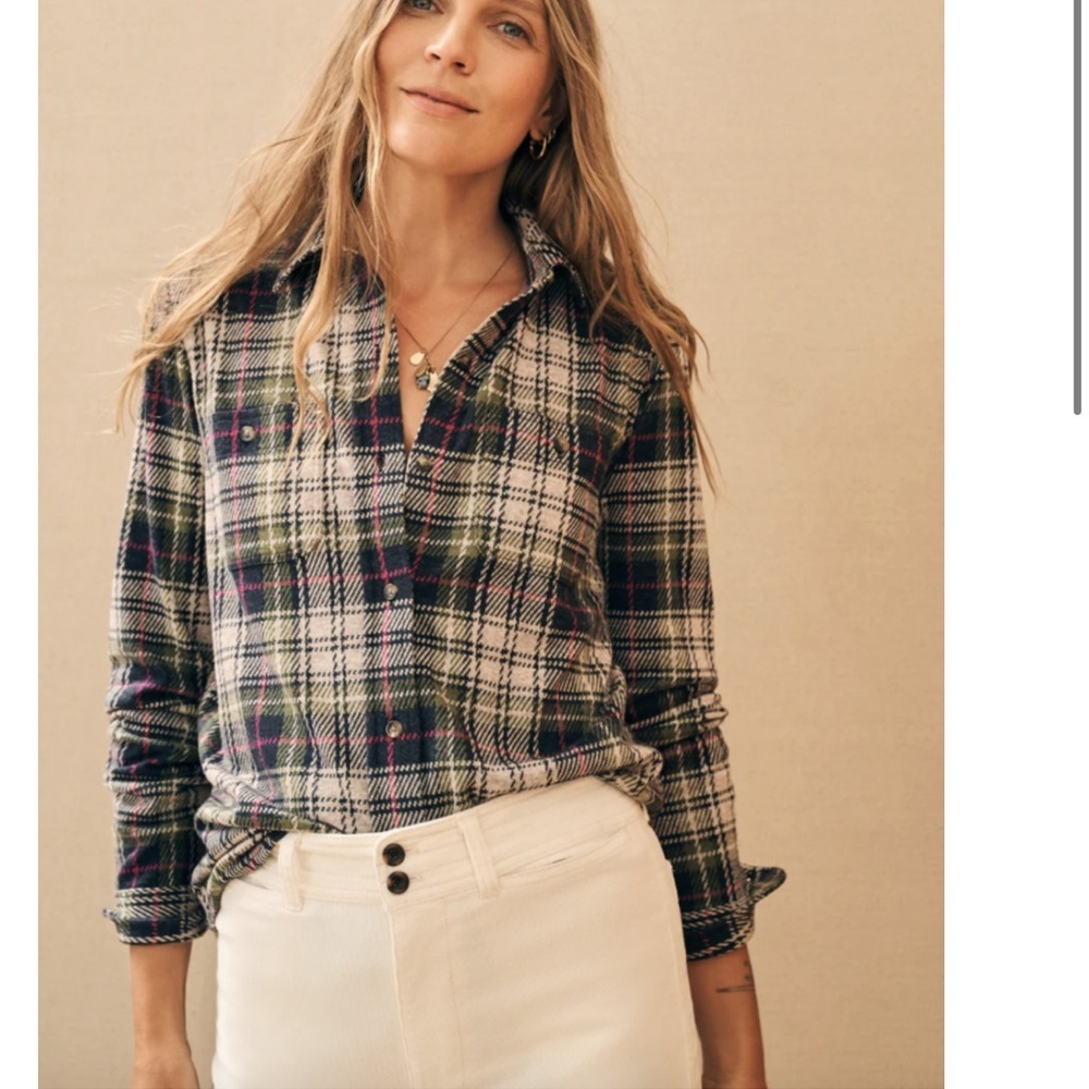 Faherty Legend Sweater Shirt Western jewel sky button down